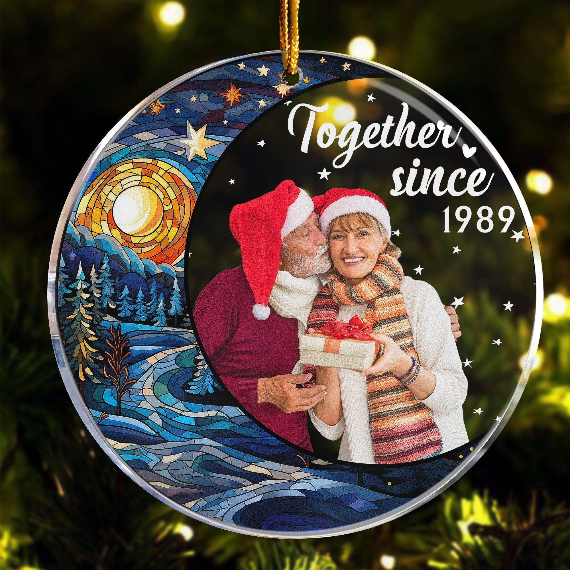 Custom Photo Couple Together Since - Personalized Acrylic Photo Ornament ORN0810