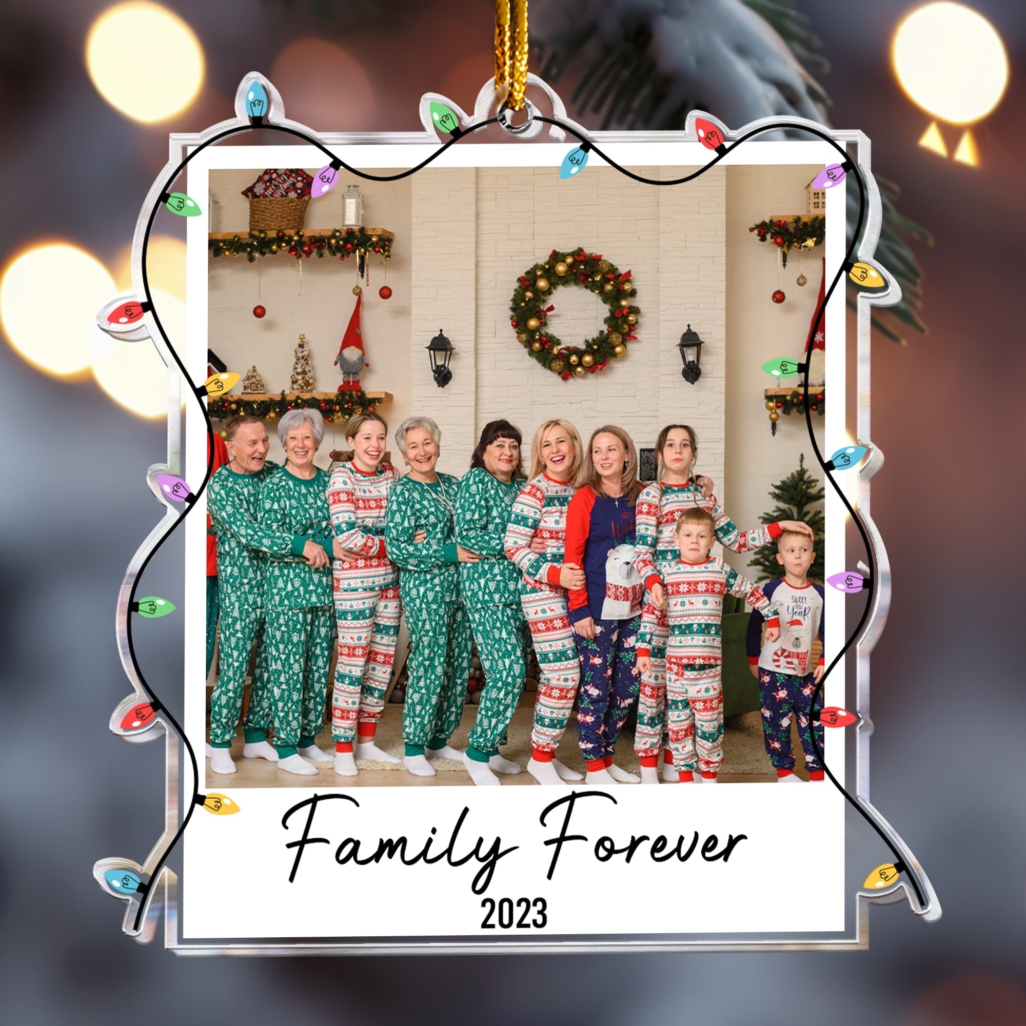 Custom Photo Polaroid Family Friends Christmas - Personalized Family Photo Ornament ORN0810