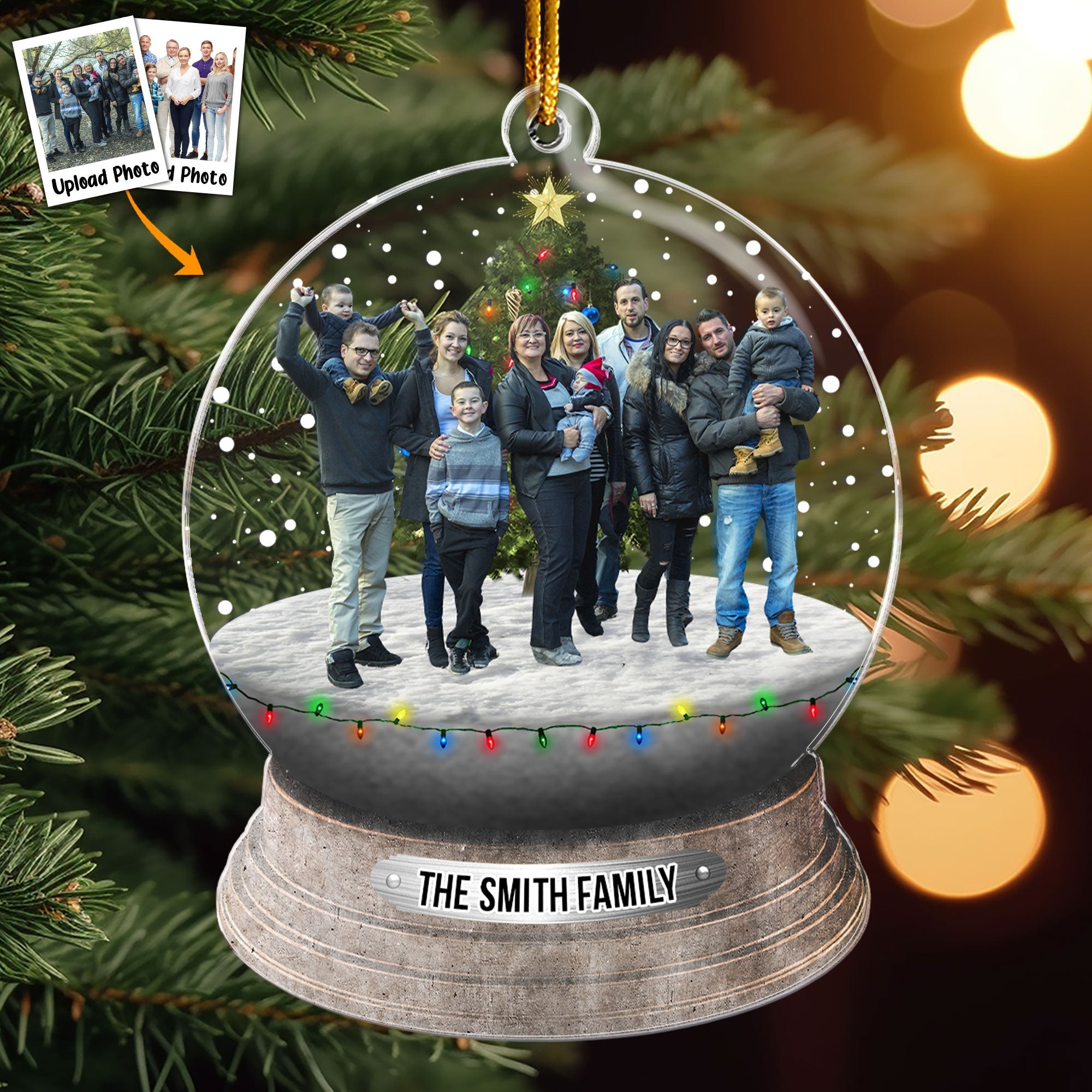 Custom Photo Family, Friends - Personalized Family Photo Ornament ORNA1210
