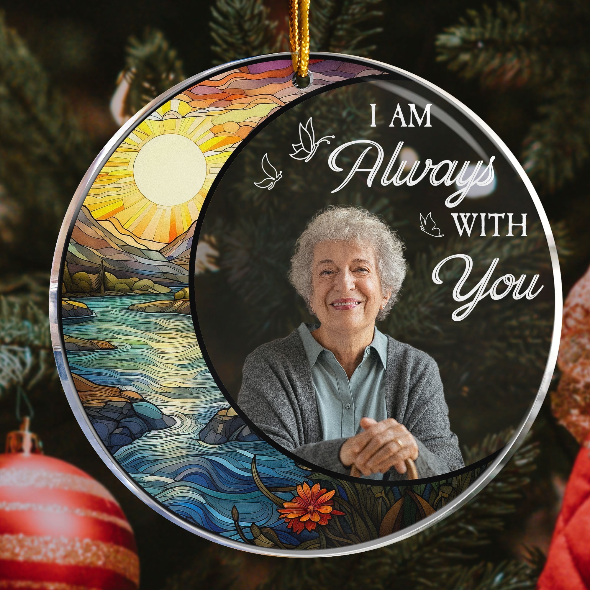 Custom Photo Fishing In Heaven - Personalized Acrylic Photo Ornament ORNA1210