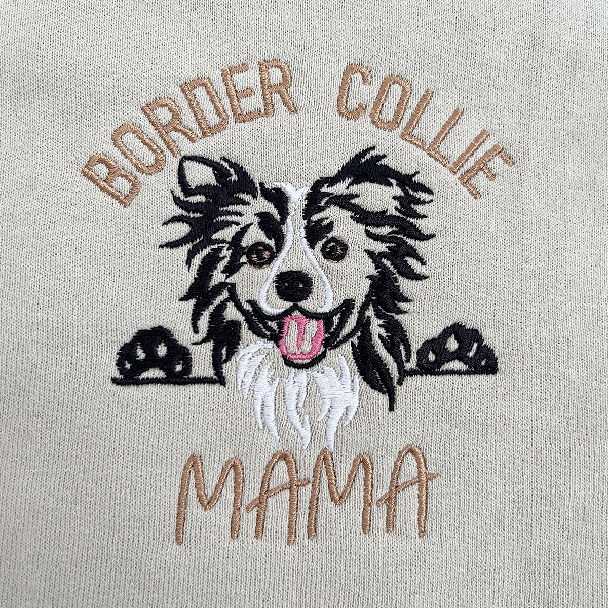 Custom Border Collie Dog Mama Embroidered Tote Bag, Personalized Tote Bag with Dog Name, Best Gifts For Boxer Lovers em3