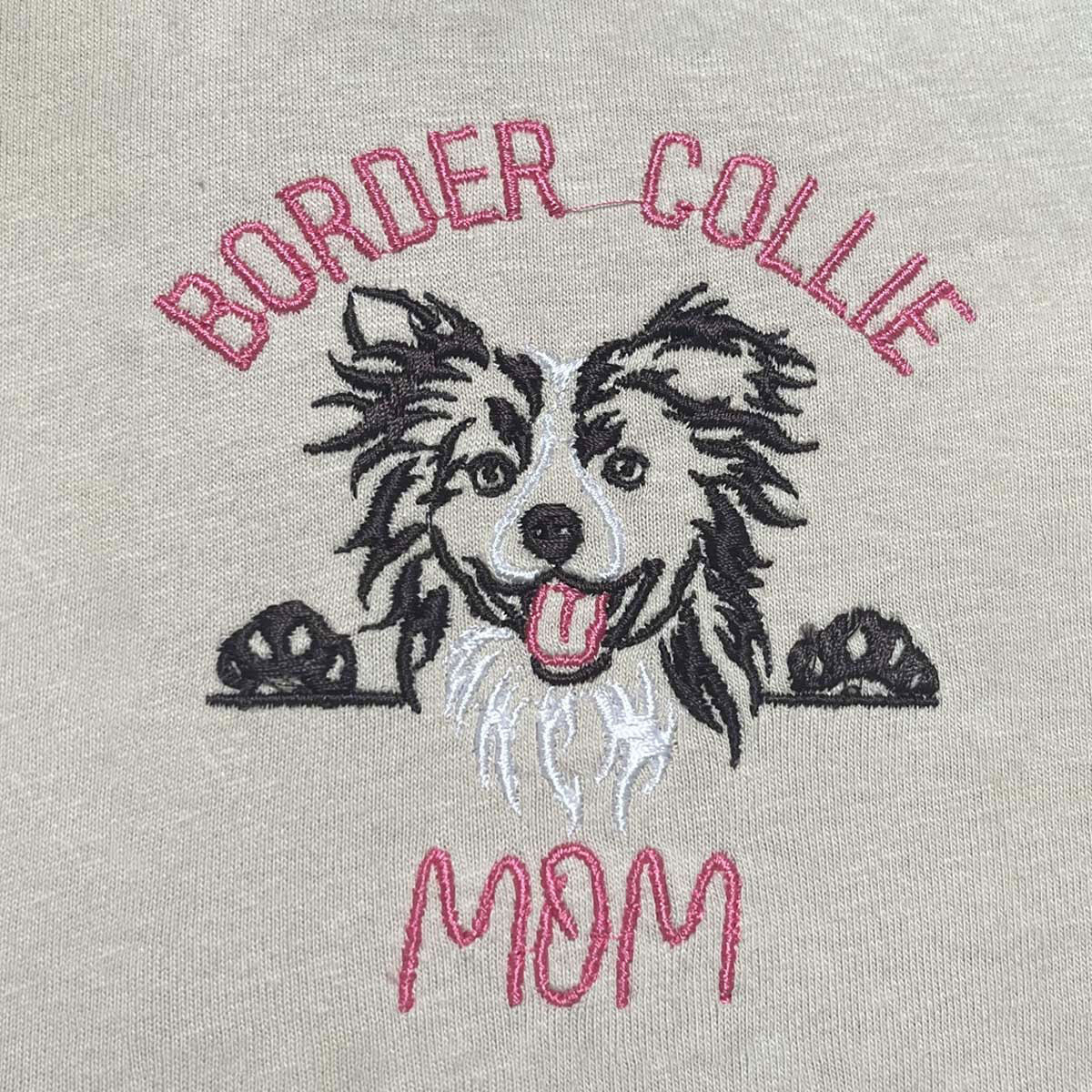 Custom Border Collie Dog Mom Embroidered Tote Bag, Personalized Tote Bag with Dog Name, Best Gifts For Boxer Lovers em3