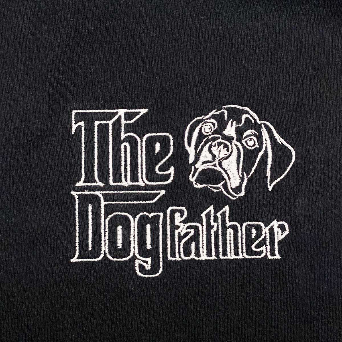 Custom Boxer Dog Dad Shirt Embroidered Collar, Personalized The DogFather Shirt Boxer, Best Gifts For Boxer Lovers em4