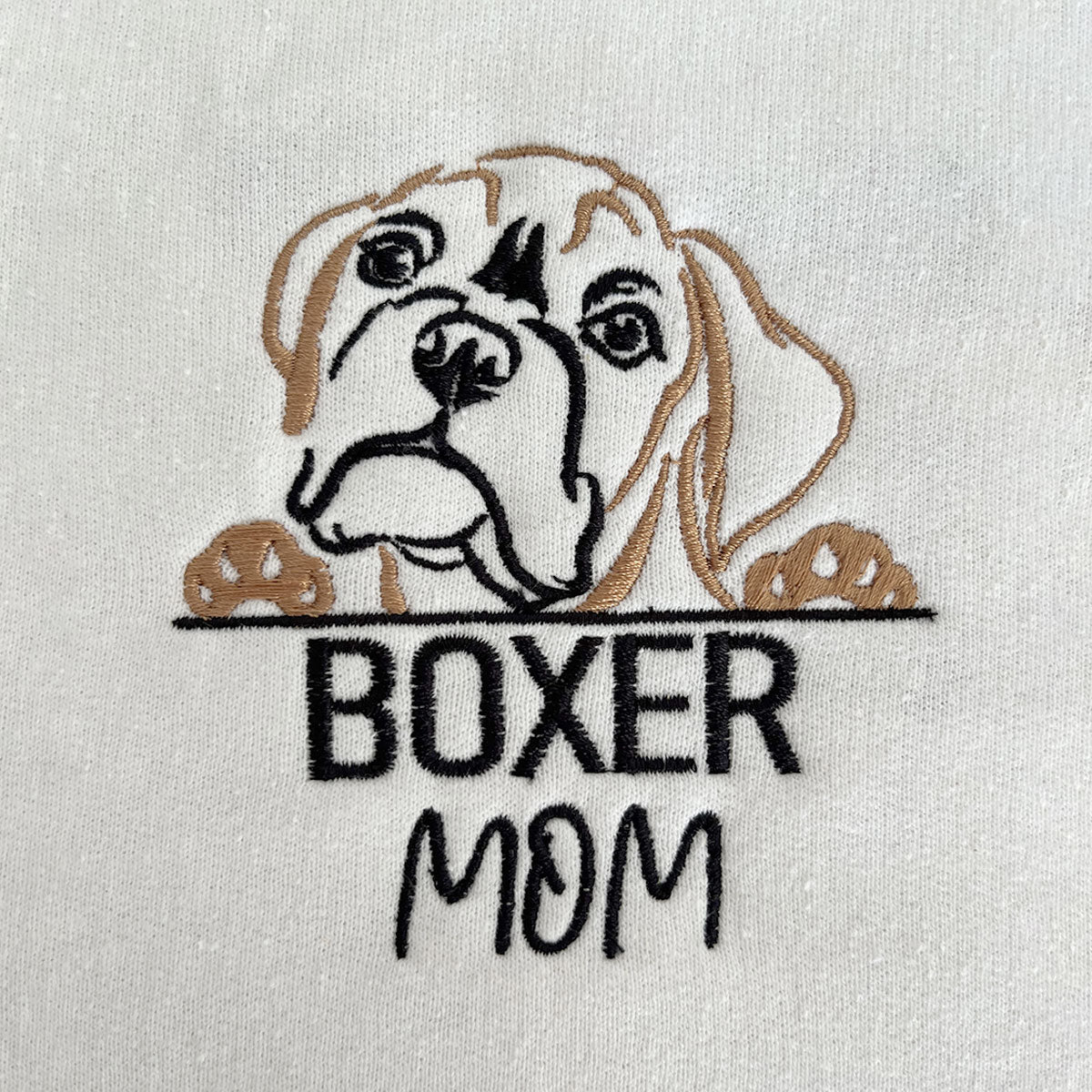 Custom Boxer Dog Mom Embroidered Tote Bag, Personalized Tote Bag with Dog Name, Best Gifts For Boxer Lovers em3