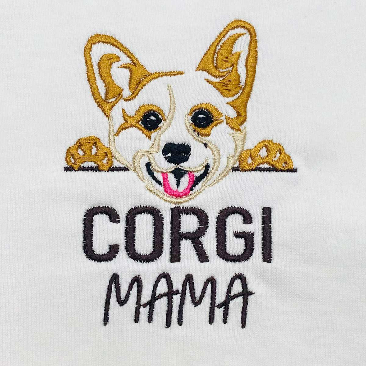 Custom Corgi Dog Mama Embroidered Tote Bag, Personalized Tote Bag with Dog Name, Best Gifts For Corgi Lovers em2