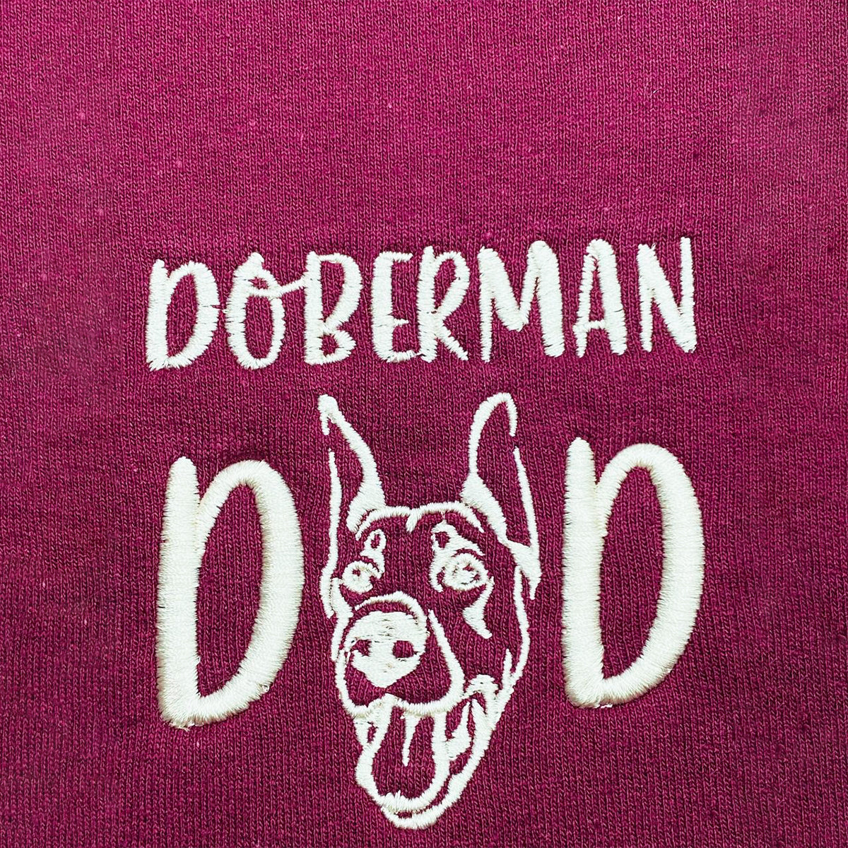 Custom Doberman Dog Dad Embroidered Tote Bag, Personalized Tote Bag with Dog Name, Best Gifts For Doberman Lovers em1