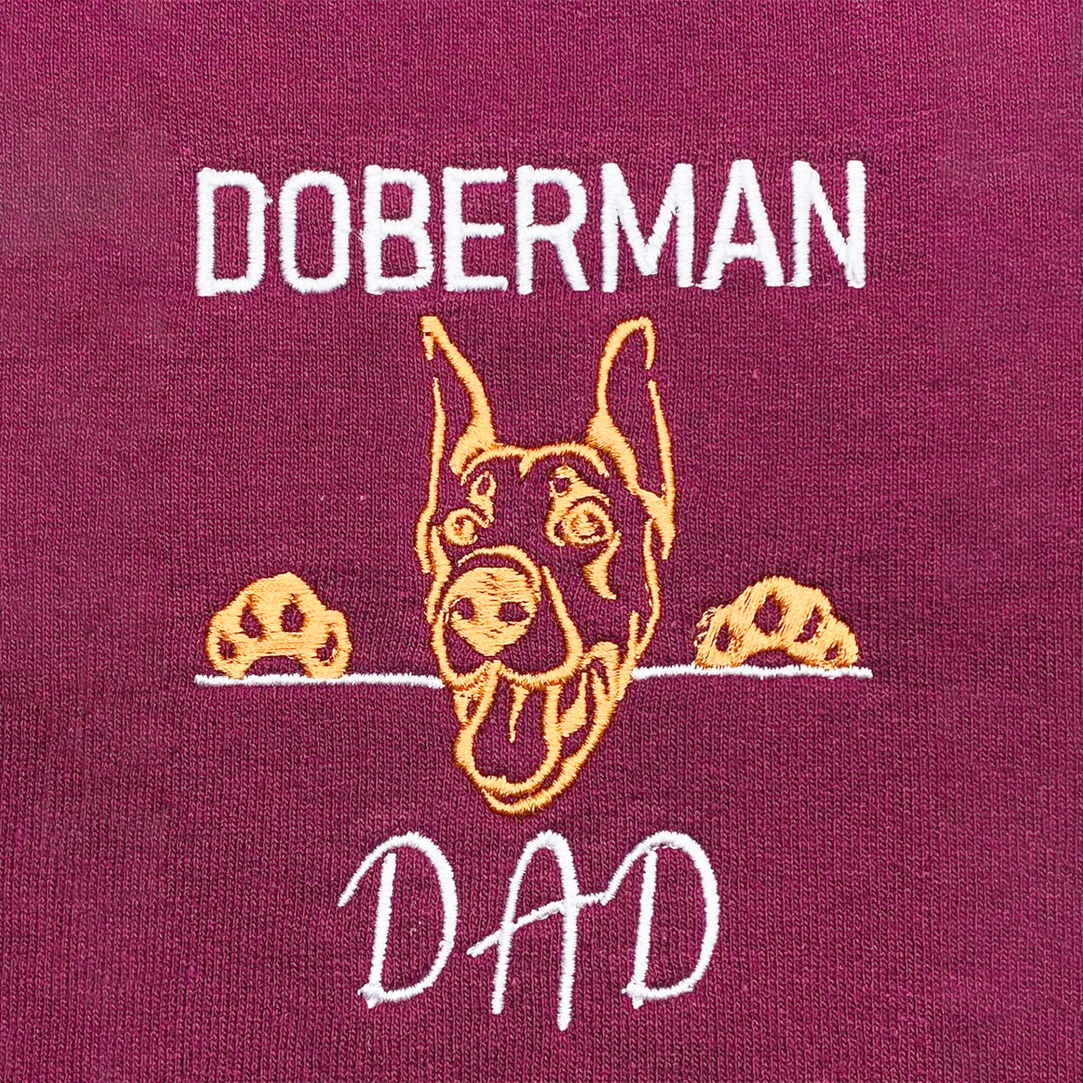 Custom Doberman Dog Dad Embroidered Tote Bag, Personalized Tote Bag with Dog Name, Unique Gifts For Doberman Lovers em2