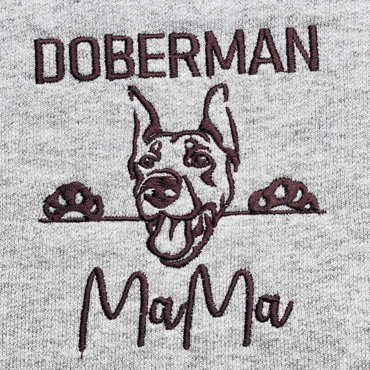 Custom Doberman Dog Mama Embroidered Tote Bag, Personalized Tote Bag with Dog Name, Best Gifts For Doberman Lovers em1