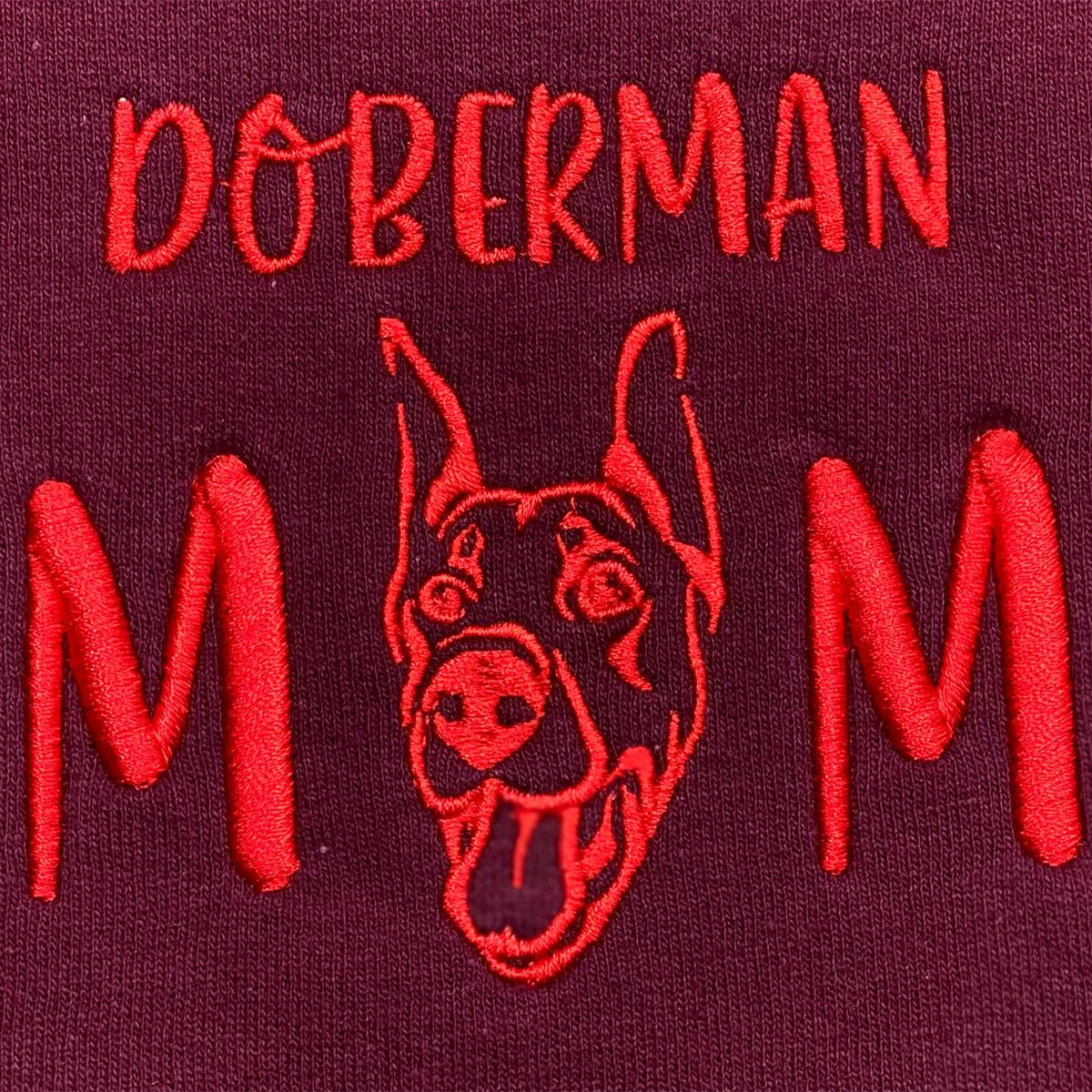 Custom Doberman Dog Mom Embroidered Tote Bag, Personalized Tote Bag with Dog Name, Unique Gifts For Doberman Lovers em2