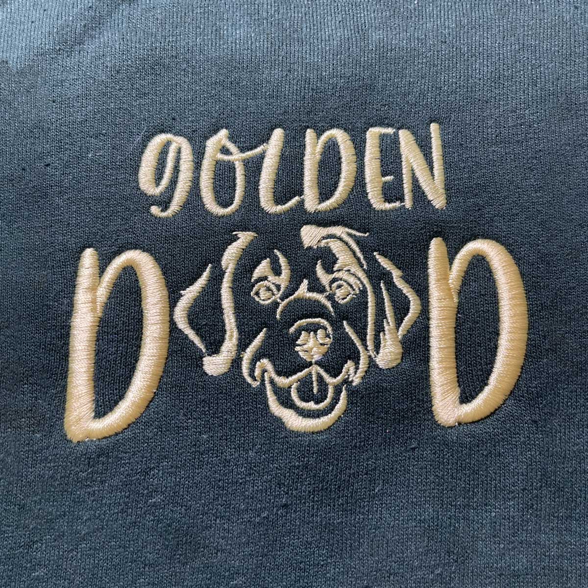 Custom Golden Retriever Dog Dad Embroidered Tote Bag, Personalized Tote Bag with Dog Name, Gifts for Golden Retriever Lovers em1