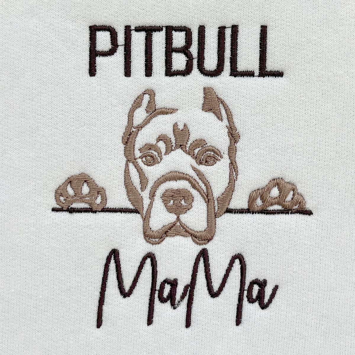Custom Pitbull Dog Mama Embroidered Collar Shirt, Personalized Shirt with Dog Name, Best Gifts for Pitbull Lovers em1