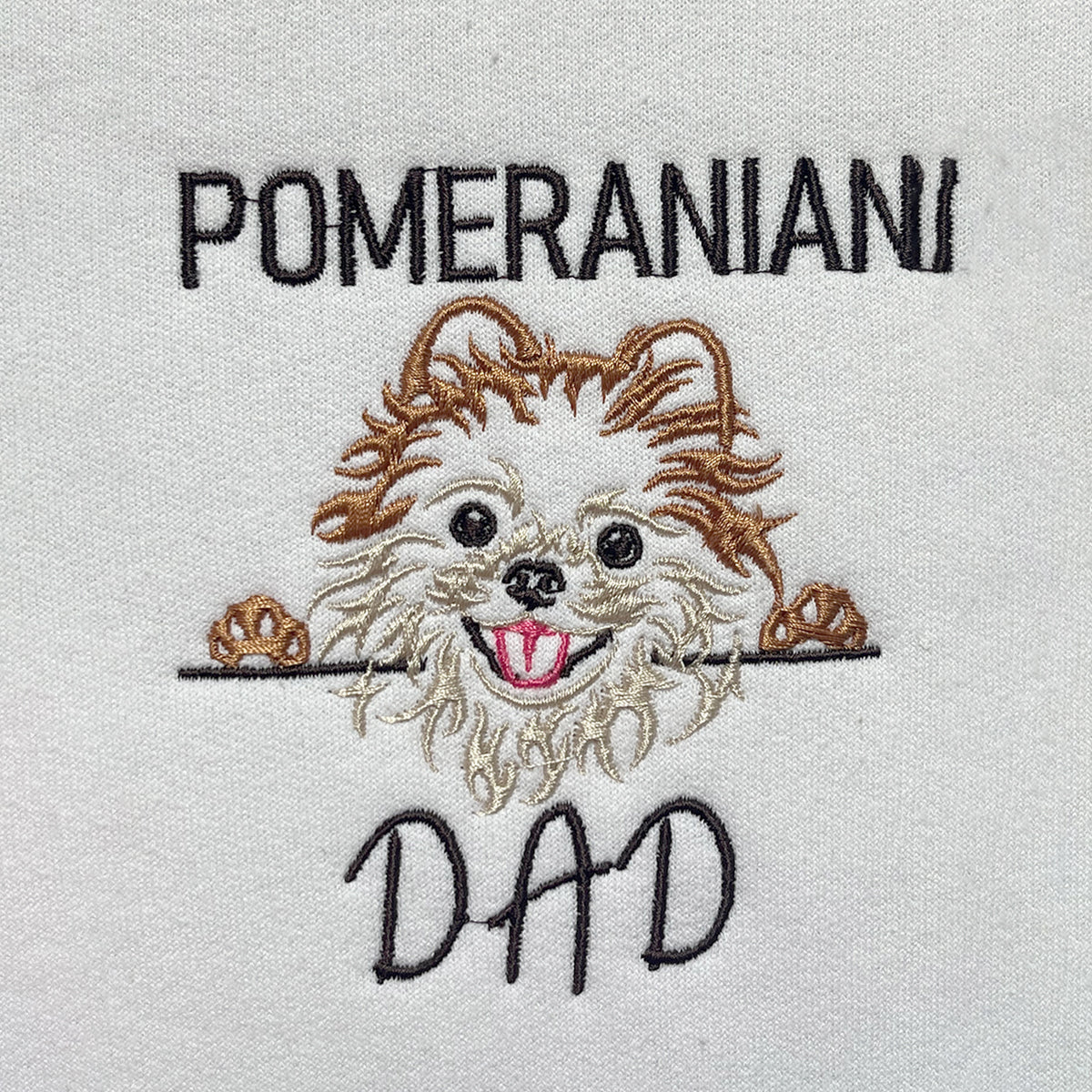 Custom Pomeranian Dog Dad Embroidered Tote Bag, Personalized Tote Bag with Dog Name, Best Gifts For Pomeranian Lovers em1