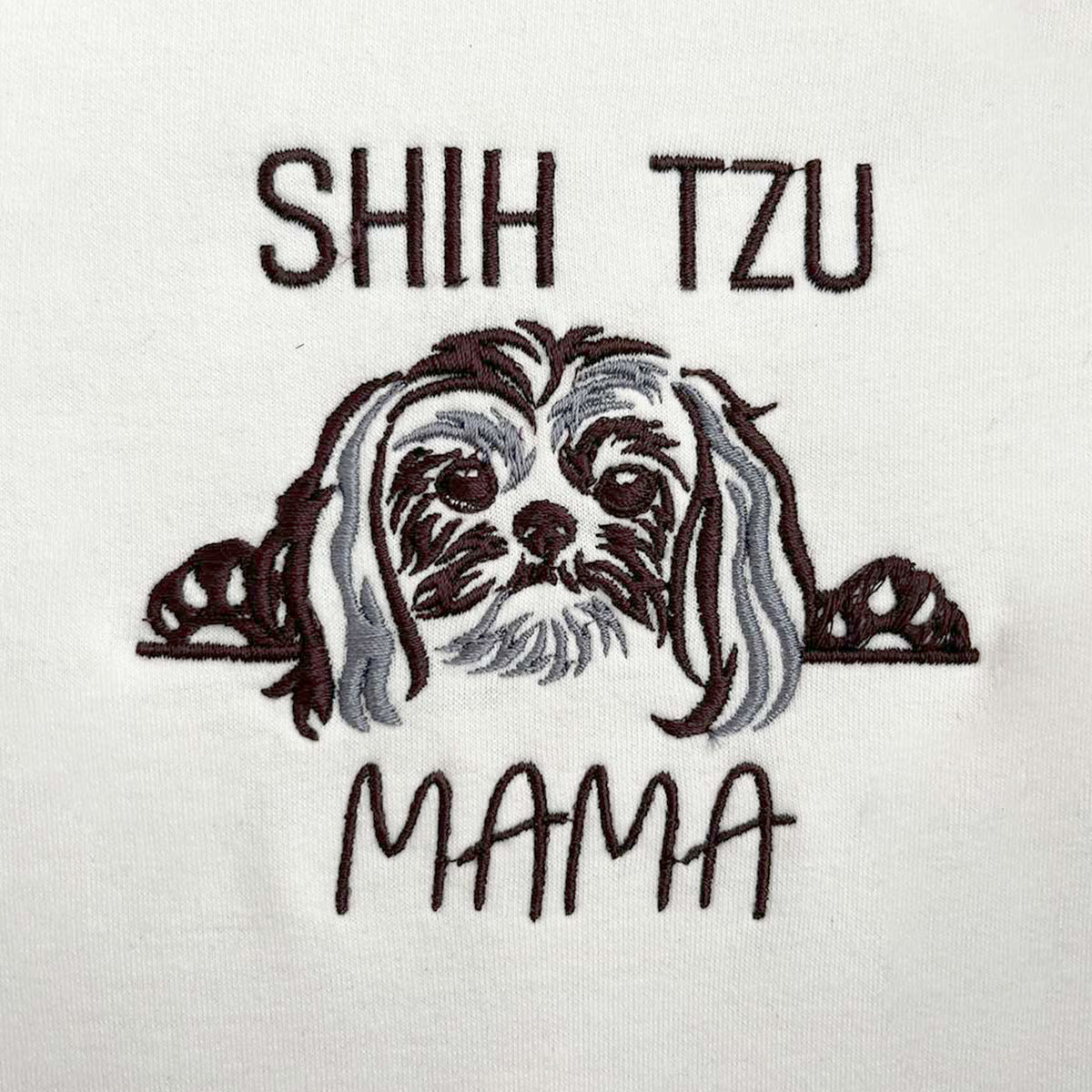 Custom Shih Tzu Dog Mama Embroidered Tote Bag, Personalized Tote Bag with Dog Name, Best Gifts For Shih Tzu Lovers em3