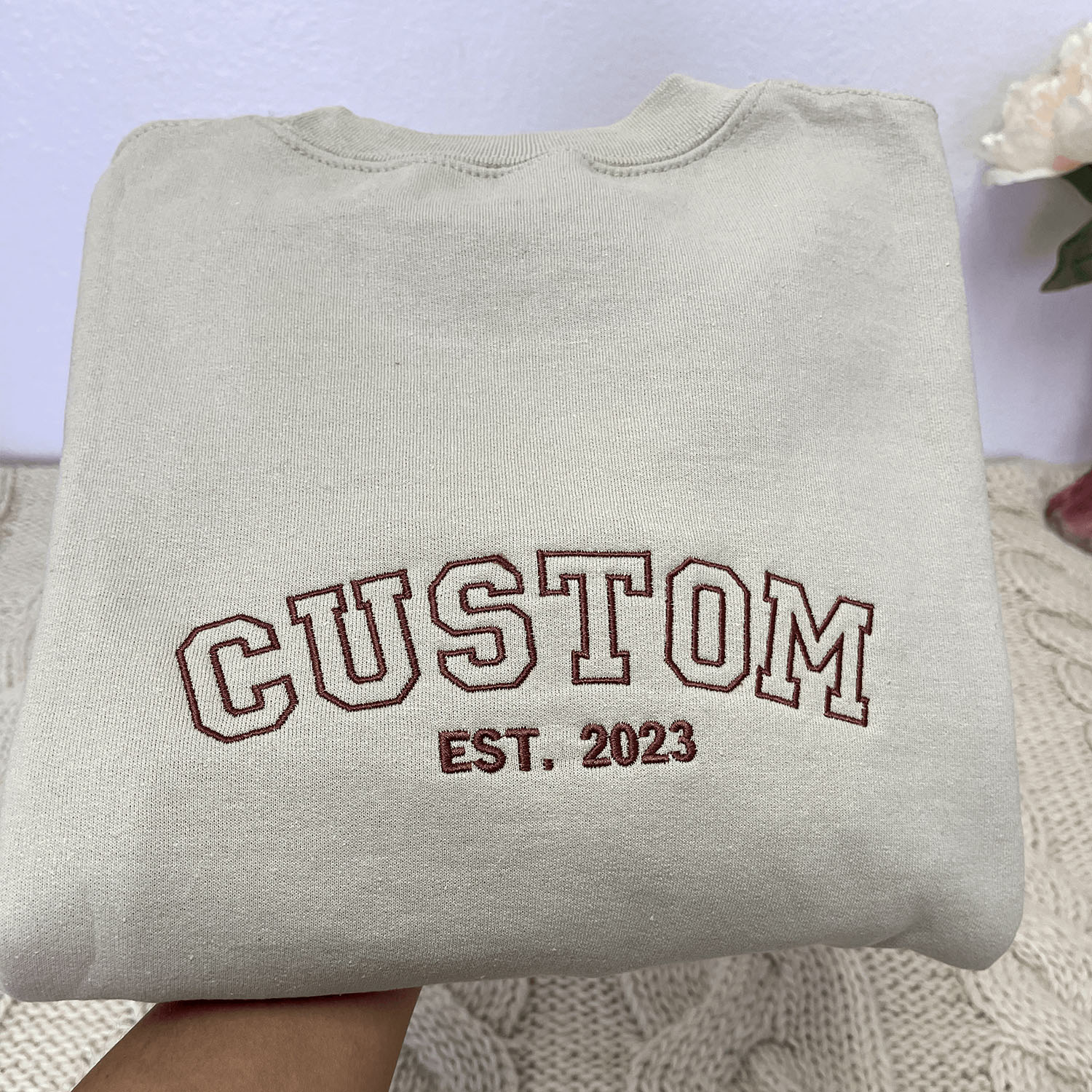 Custom Embroidered Sweatshirts, Hoodie - Personalized Gift for Men or Women em3