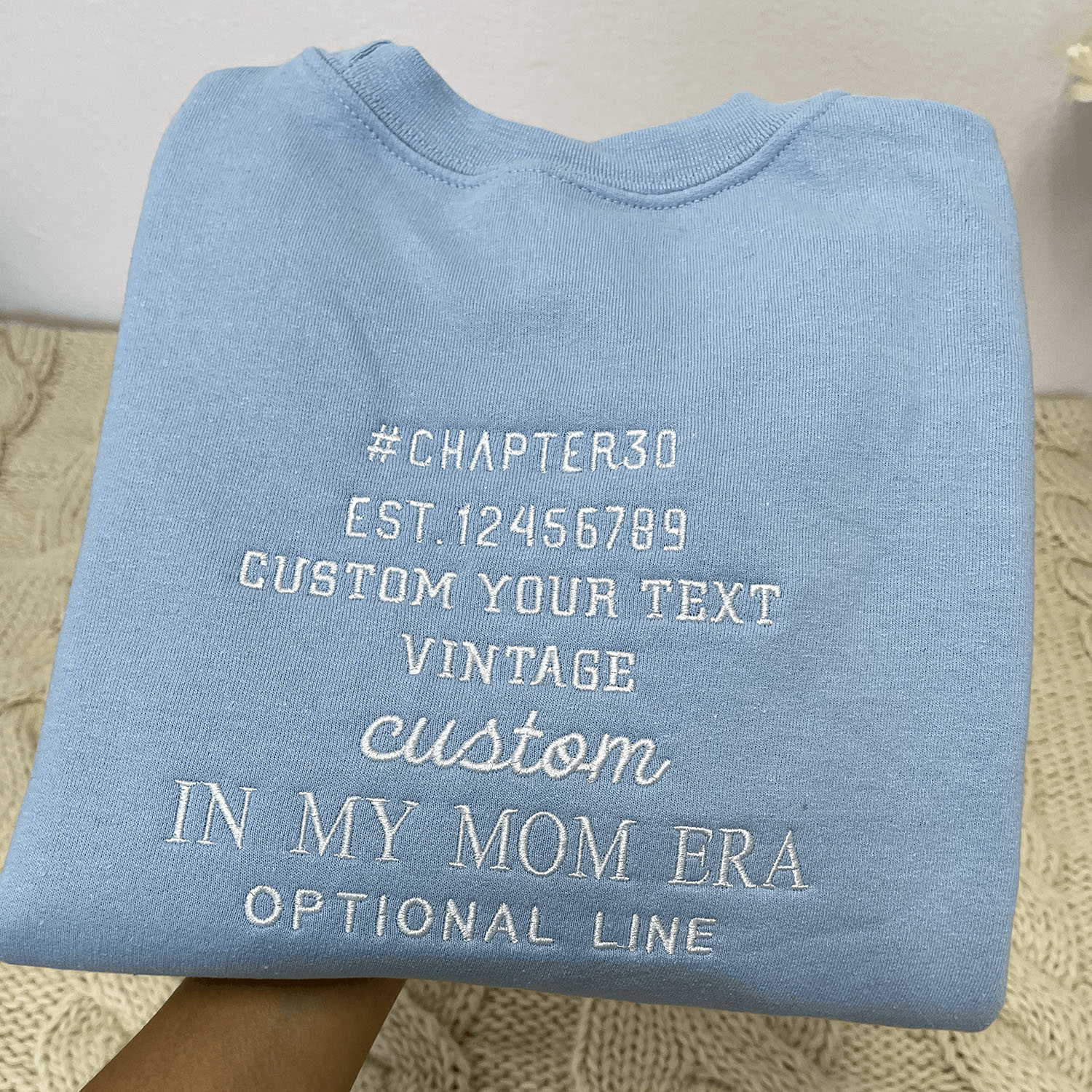 Custom Sweater Embroidery, Personalized Embroidered Sweatshirts em2