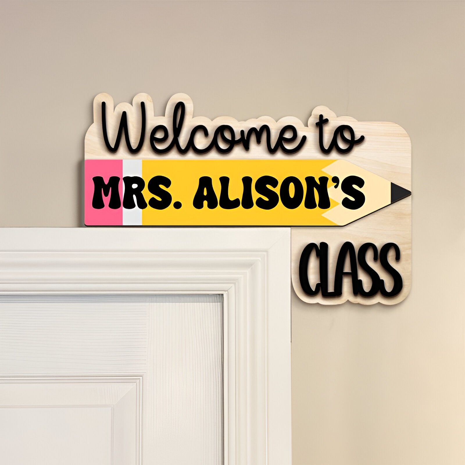 Custom Teacher Door Sign Dofra