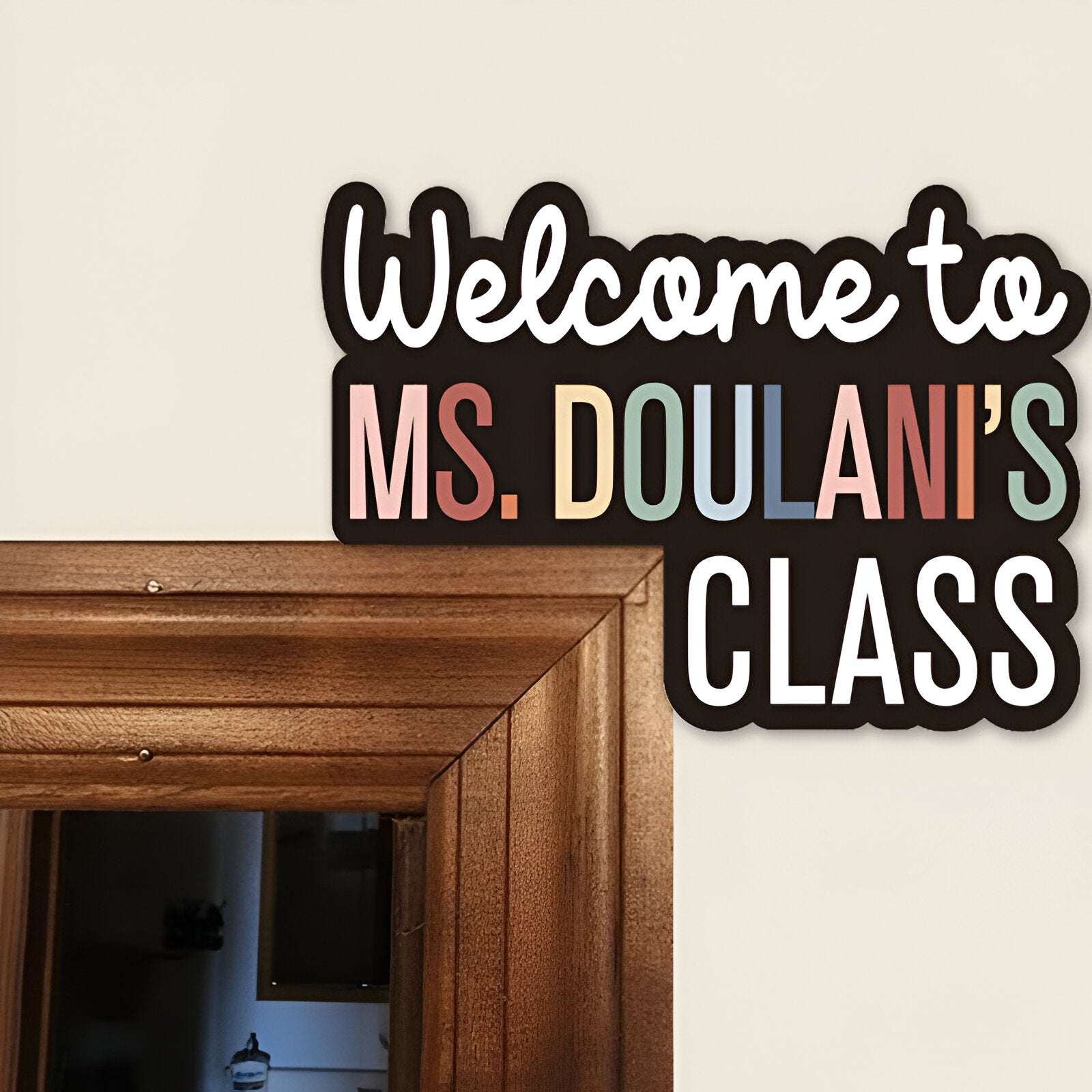 Custom Teacher Door Sign dofra 111