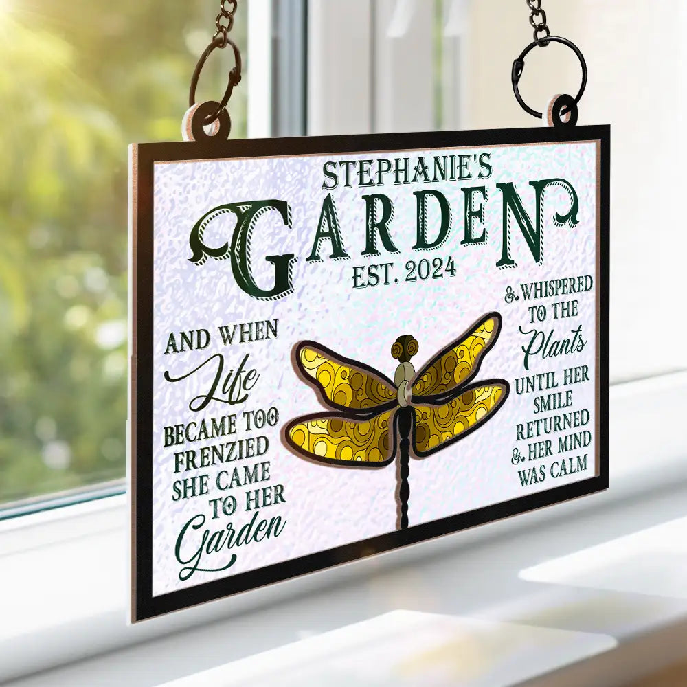 Lose My Mind Find My Soul Gardening - Personalized Window Hanging Suncatcher Ornament ORNA1210