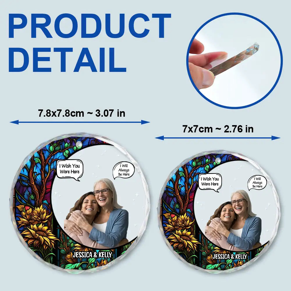 Custom Photo I Miss You I Know Memorial - Personalized Circle Glass Ornament ORNA1210