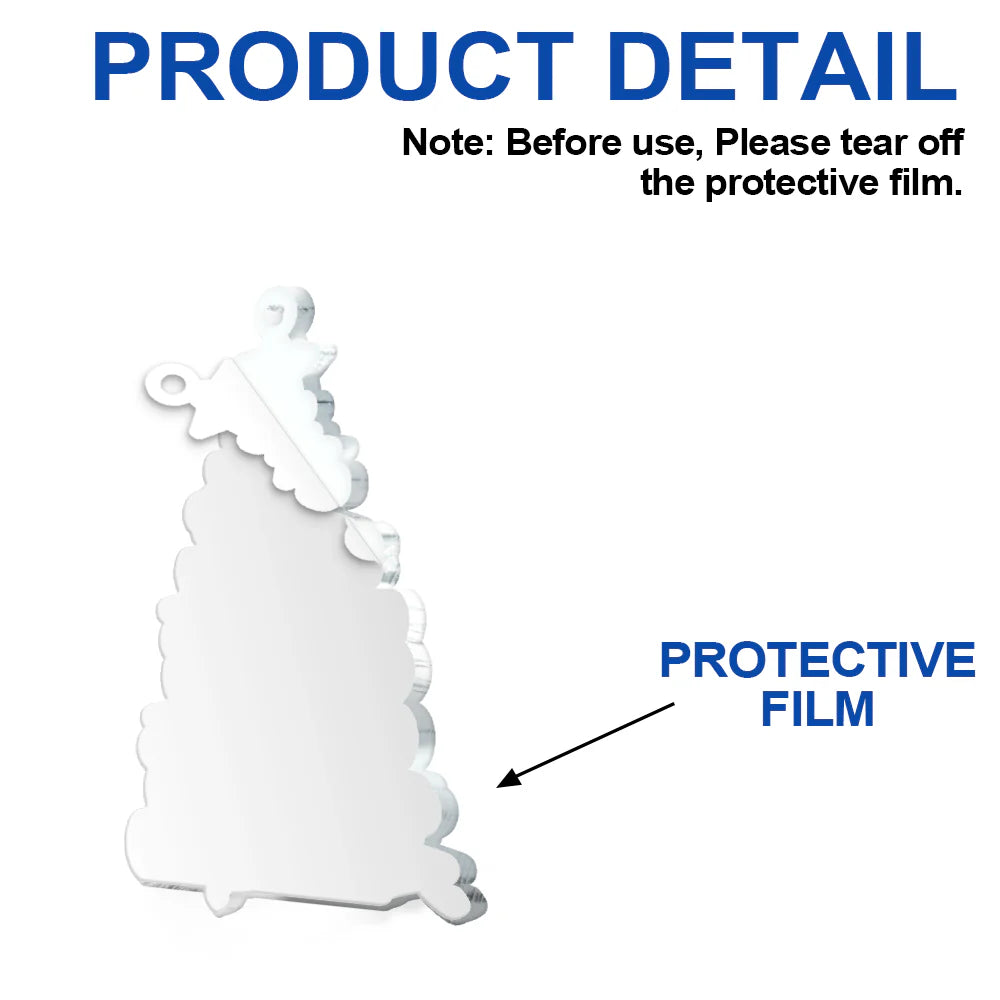 Custom Photo Funny Teacher Christmas Tree - Personalized Custom Shaped Acrylic Ornament ORNA1210