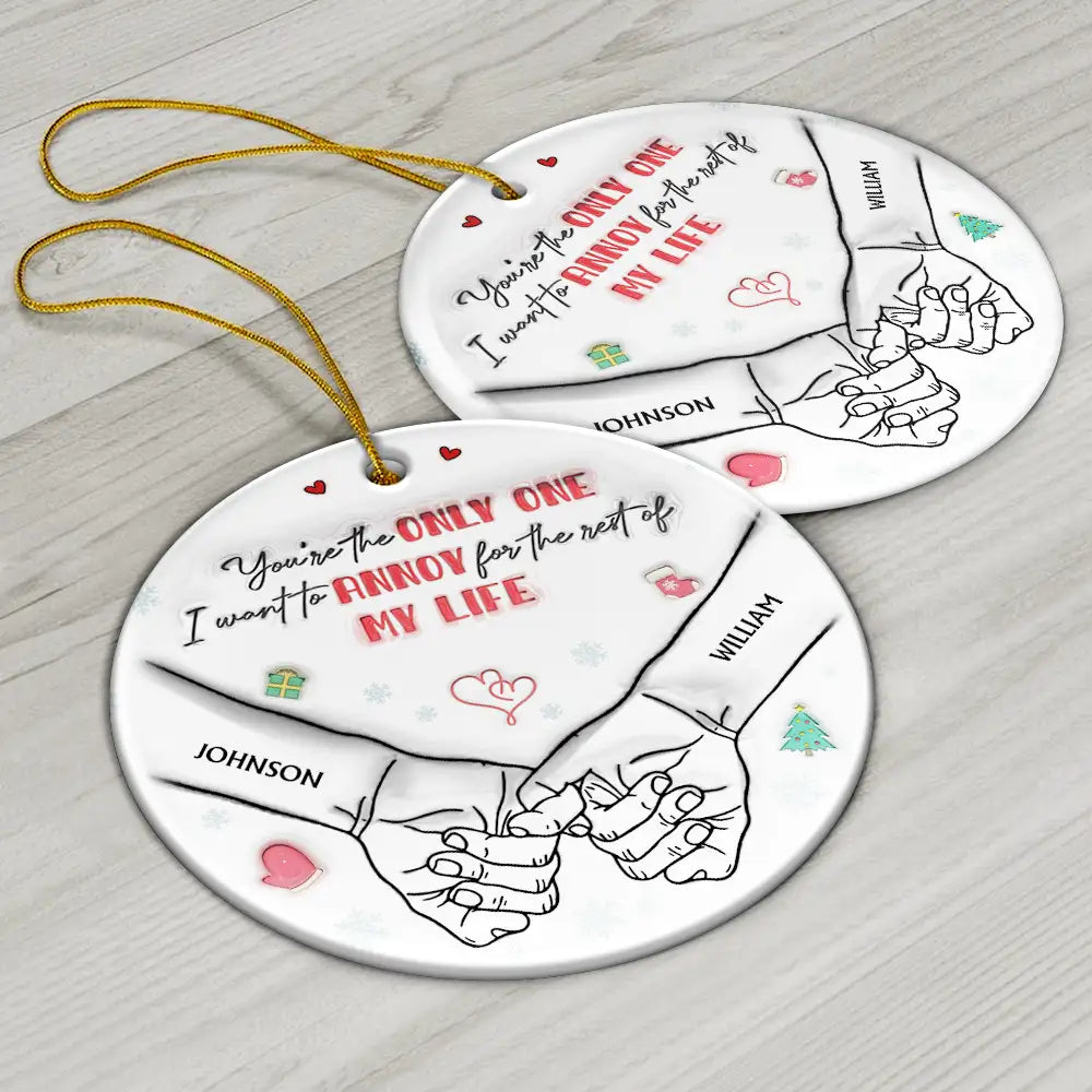 I Met You I Liked You I Loved You Christmas Couples - Personalized 3D Inflated Effect Printed Ornament, Personalized Circle Ceramic Ornament ORNA1210