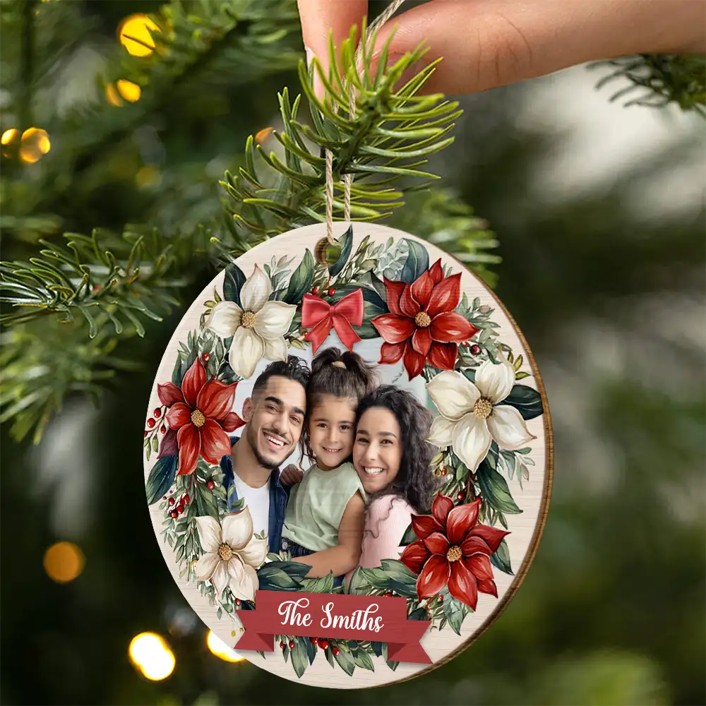 Custom Photo Family - Personalized Custom Shaped Wooden Ornament ORNA1210