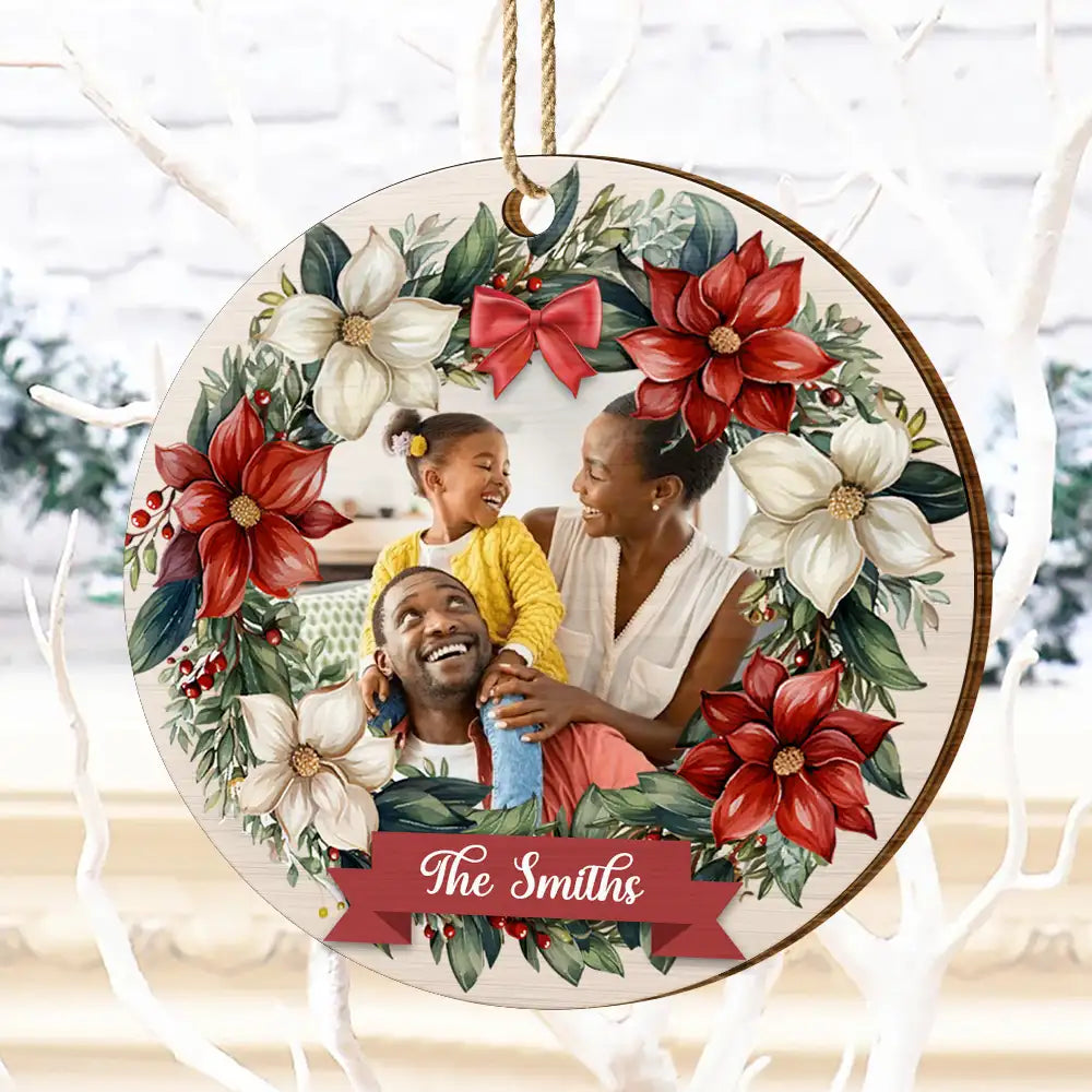 Custom Photo Family - Personalized Custom Shaped Wooden Ornament ORNA1210