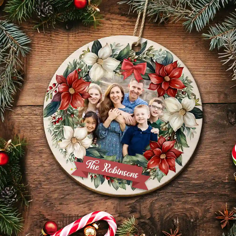 Custom Photo Family - Personalized Custom Shaped Wooden Ornament ORNA1210