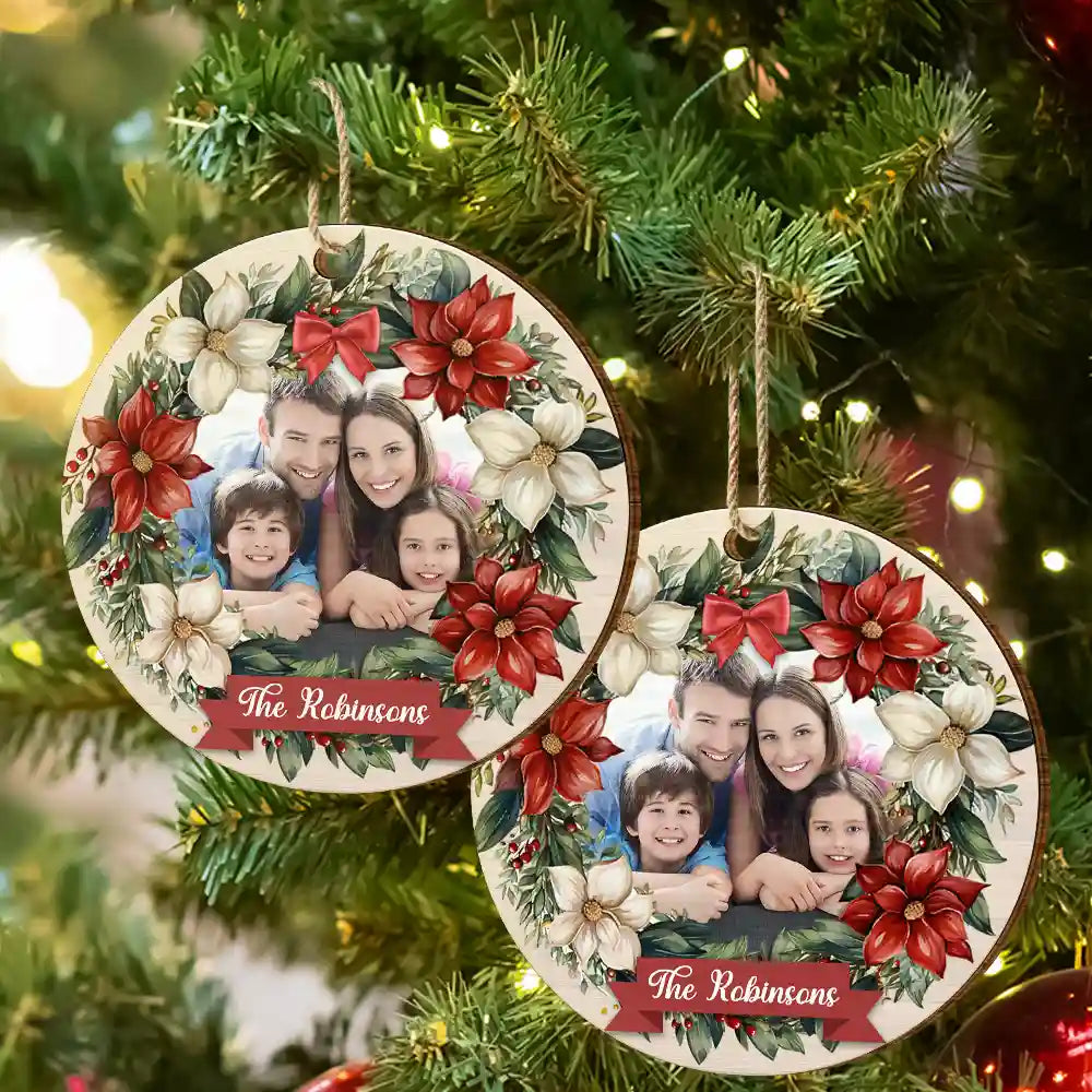 Custom Photo Family - Personalized Custom Shaped Wooden Ornament ORNA1210