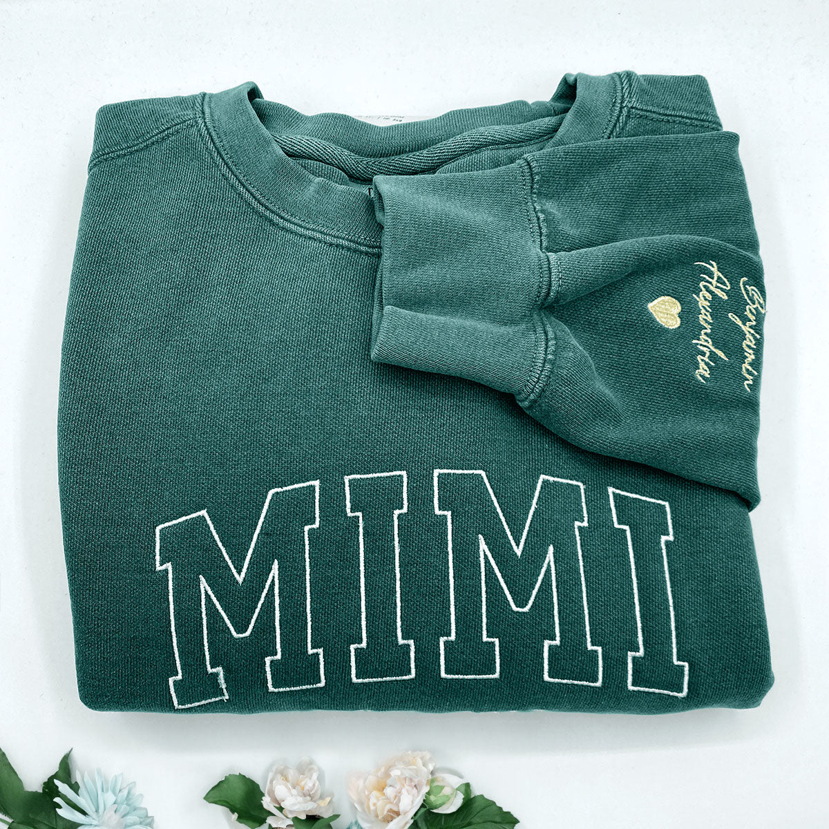 Personalized Papa Sweatshirts Hoodie with Name of Child, Dad EST 2024 Crewneck embroidered em4