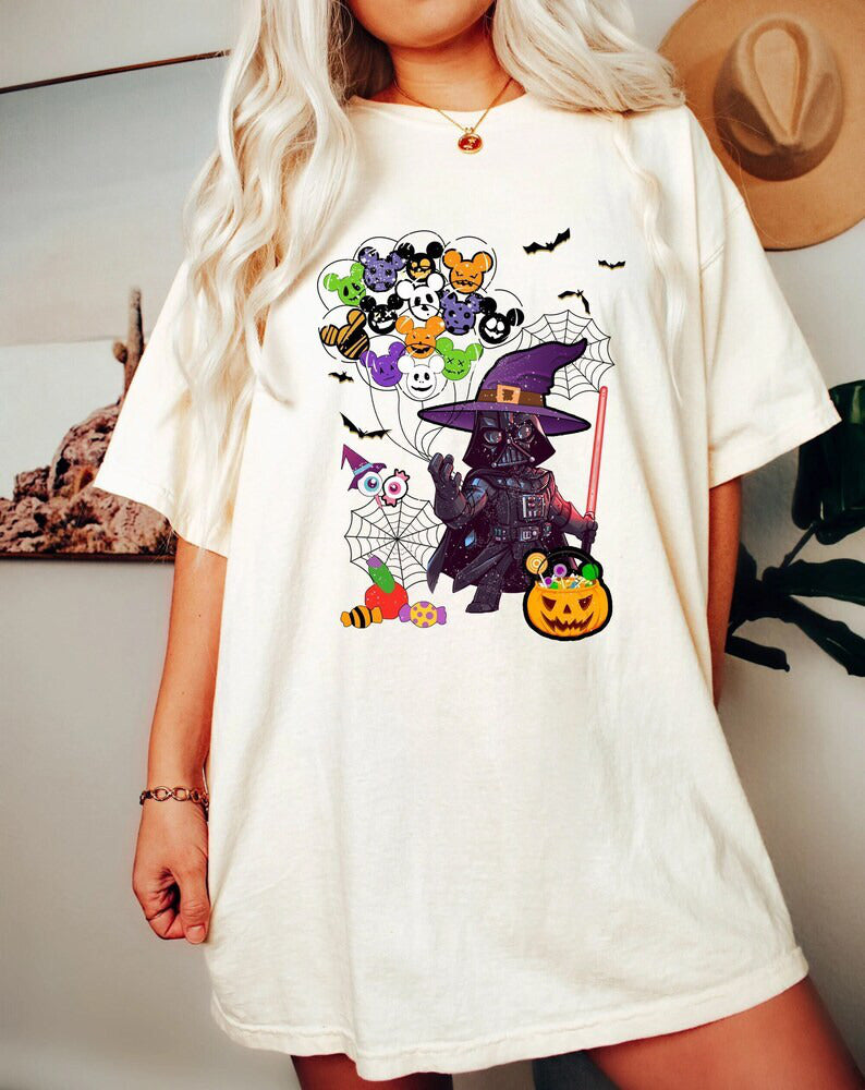 Darth Vader Star Wars Halloween Shirt, Halloween Disney Star Wars Balloons Unisex T-Shirt, Disney Halloween Party Sweatshirt HL23
