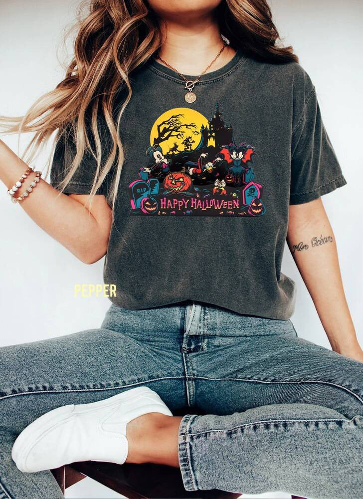 Disney Halloween Mickey and Friends Shirt, Disney Halloween Vintage Shirt, Disney Halloween Shirt, Happy Halloween Sweatshirt HL23