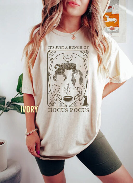 Disney Just A Bunch Of Hocus Pocus Tarot Card Halloween Shirt, Disney Halloween Party Tee, Halloween Hocus Pocus Unisex Tshirt HL23