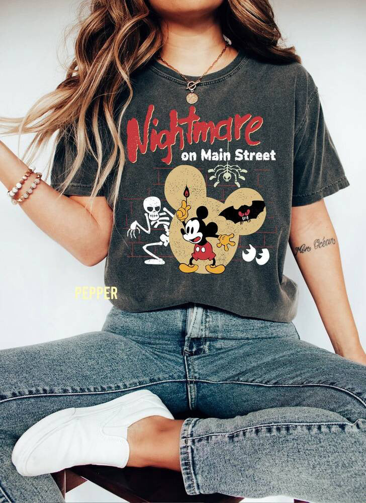 Disney Mickey Nightmare Halloween Shirt, Vintage Halloween T-Shirt, Halloween Party Shirt, Disneyland Family Trip Shirt HL23