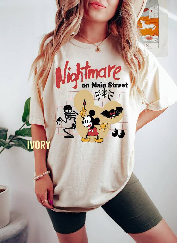Disney Mickey Nightmare Halloween Shirt, Vintage Halloween T-Shirt, Halloween Party Shirt, Disneyland Family Trip Shirt HL23