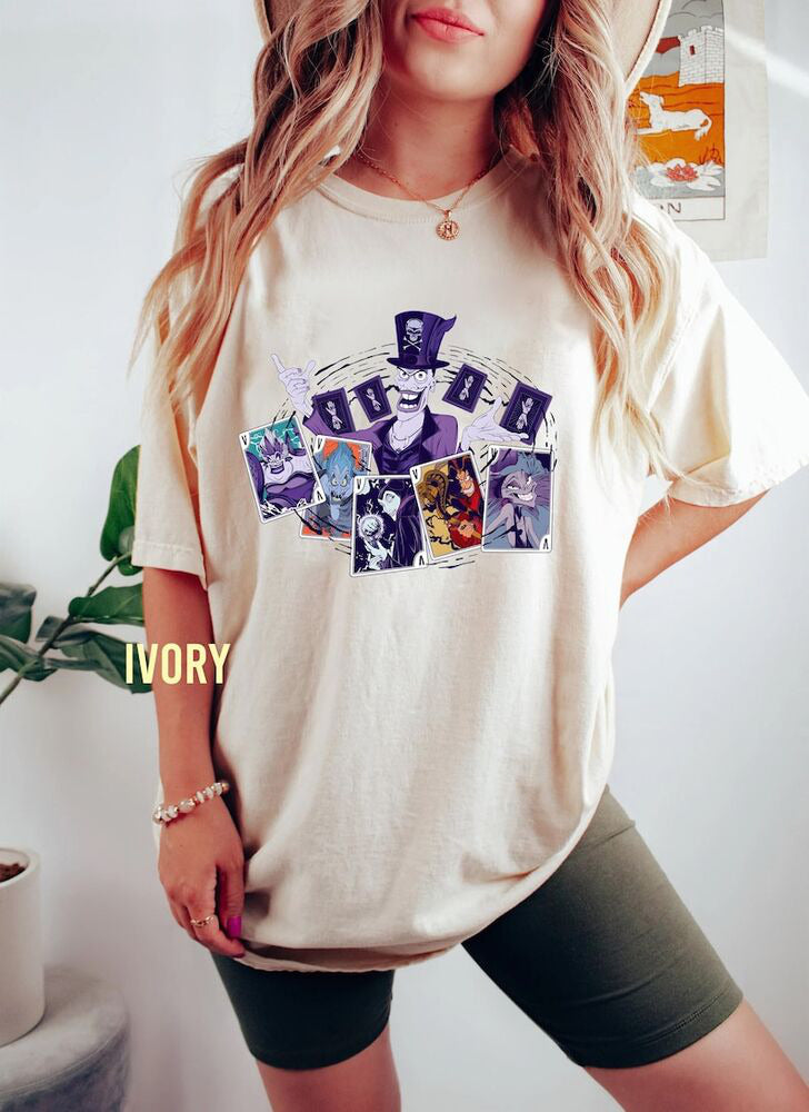 Disney Villains Dr Facilier Playing Cards Maleficent Ursula Shirt, Disney Villains Characters Unisex T-Shirt, Family Trip 2024 HL23