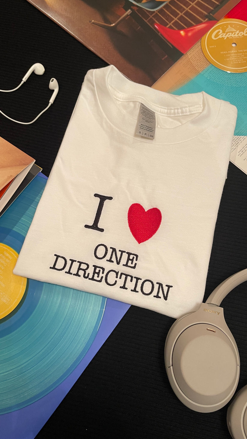 I ?? One Direction Embroidered T-shirt EM1309T