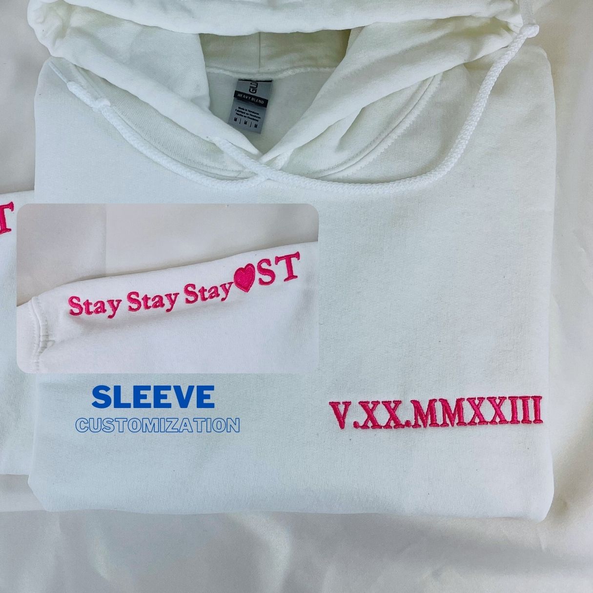 Personalized Roman Numeral Date Hoodies, Couple Custom Hoodies Sweatshirt em1