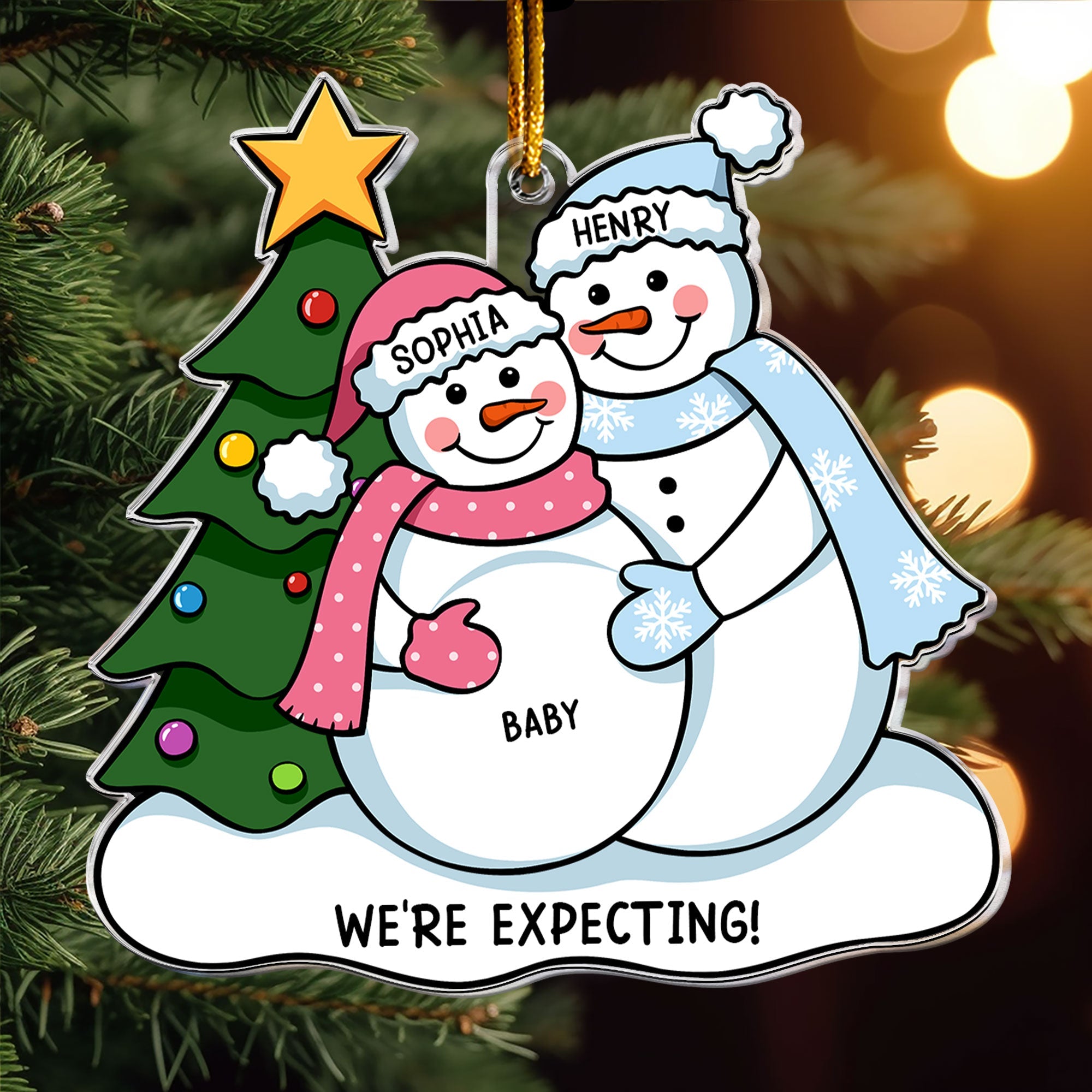 Expecting Parents - Personalized Acrylic Ornament ORN0810