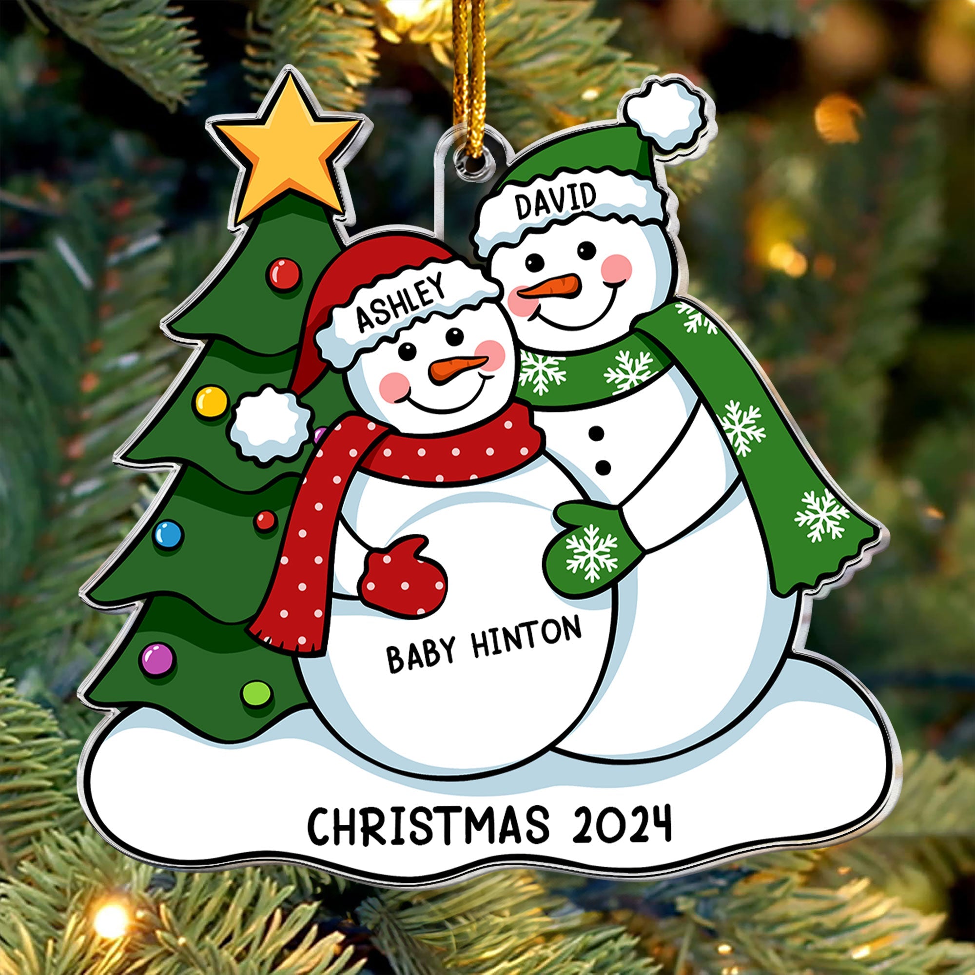 Expecting Parents - Personalized Acrylic Ornament ORN0810