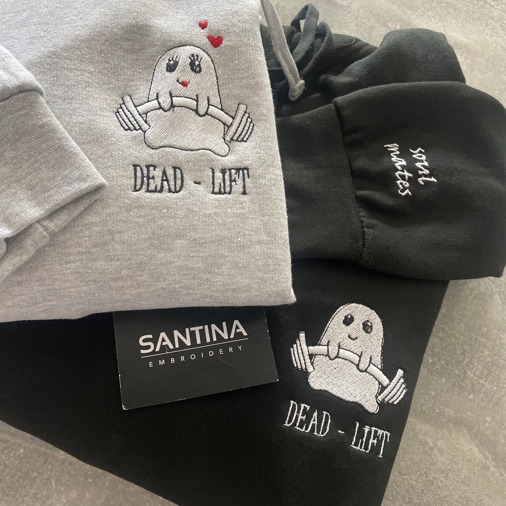 Deadlift his and hers embroidered halloween sweatshirt, hoodie EMHA0909S