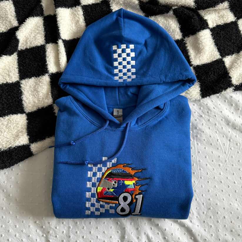 Oscar Piastri Helmet Embroidered Hoodie EM1209T