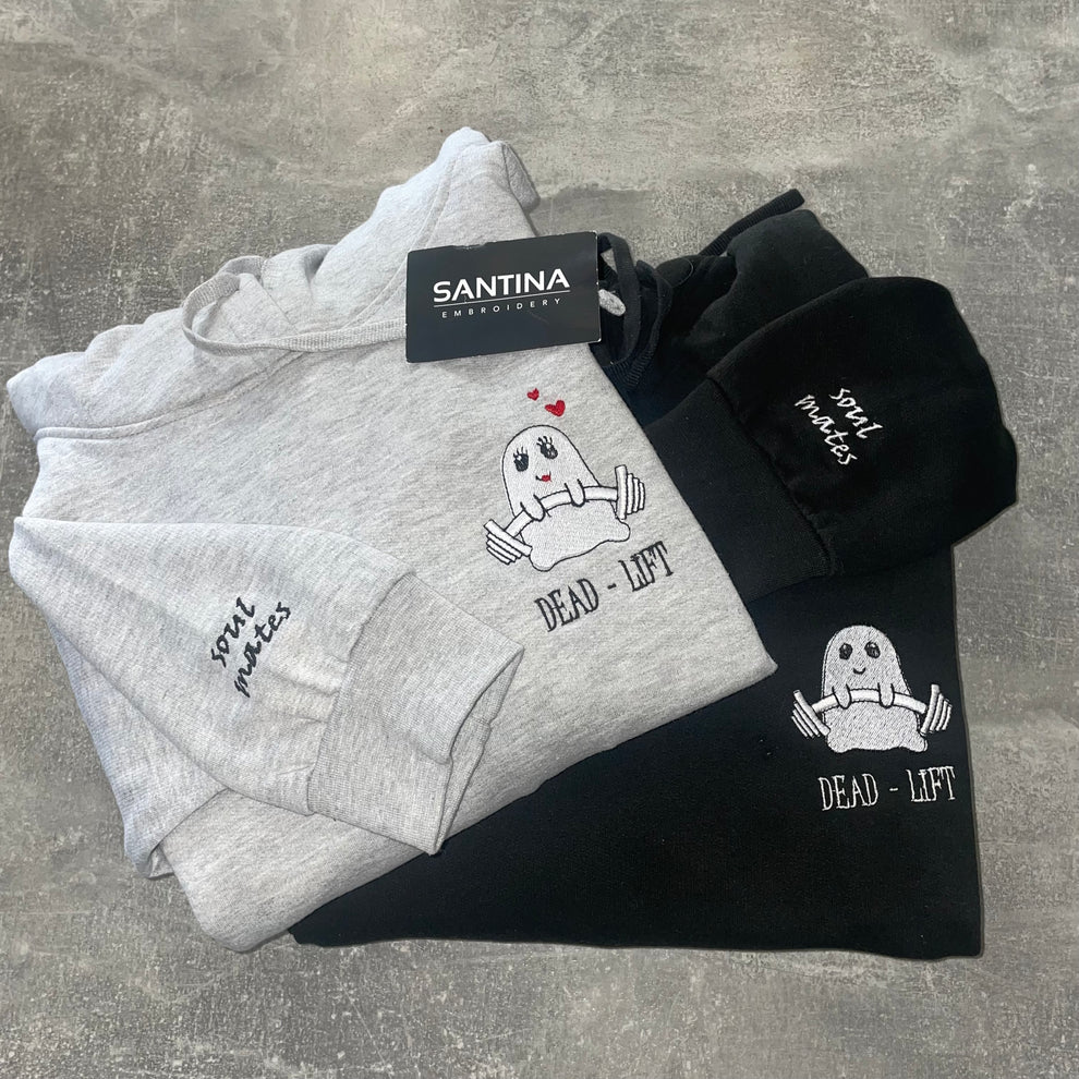 Deadlift his and hers embroidered halloween sweatshirt, hoodie EMHA0909S