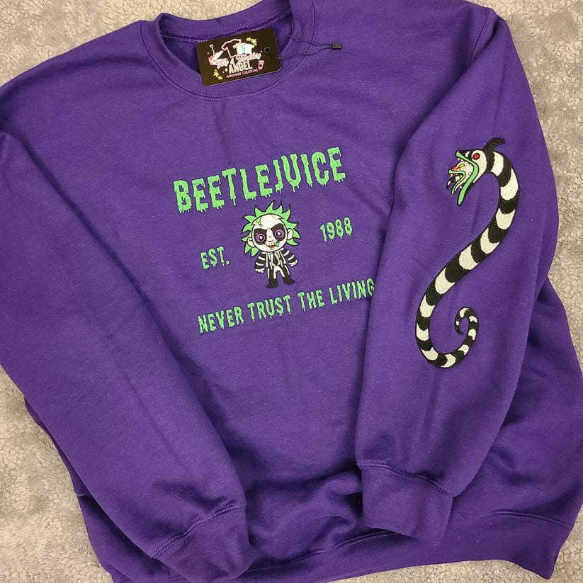 Beetlejuice Embroidered Sweatshirt EMHA0609