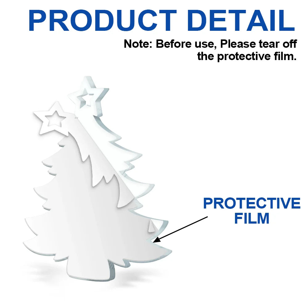 Custom Photo Christmas Tree Family - Personalized Custom Shaped Acrylic Ornament ORNA1210