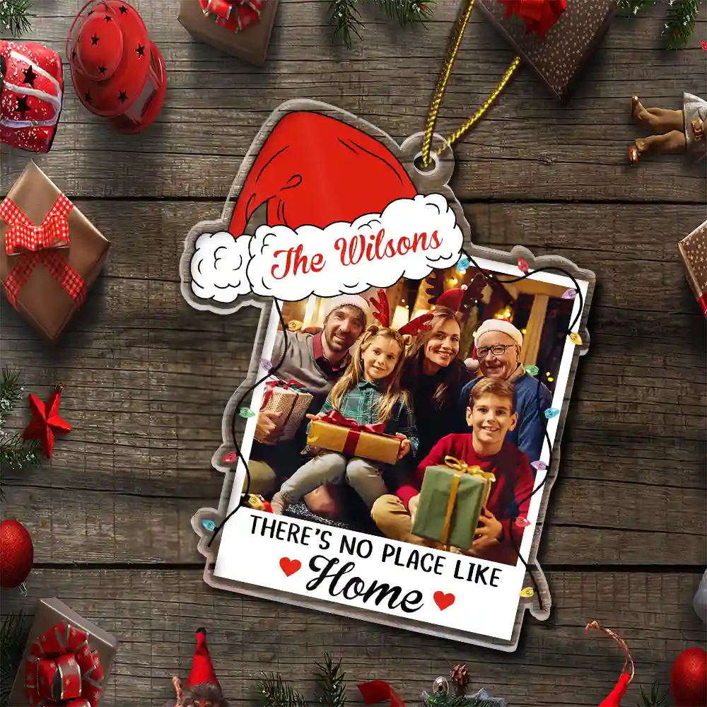 Custom Photo Family Together We Make A Family - Personalized Custom Shaped Acrylic Ornament ORNA1210