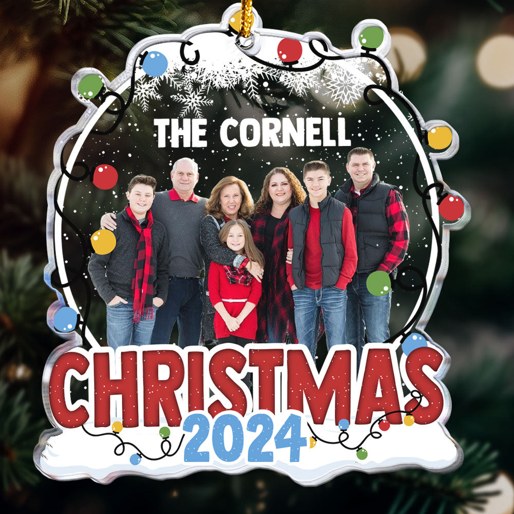 Family Christmas 2024 - Personalized Acrylic Photo Ornament ORN0810