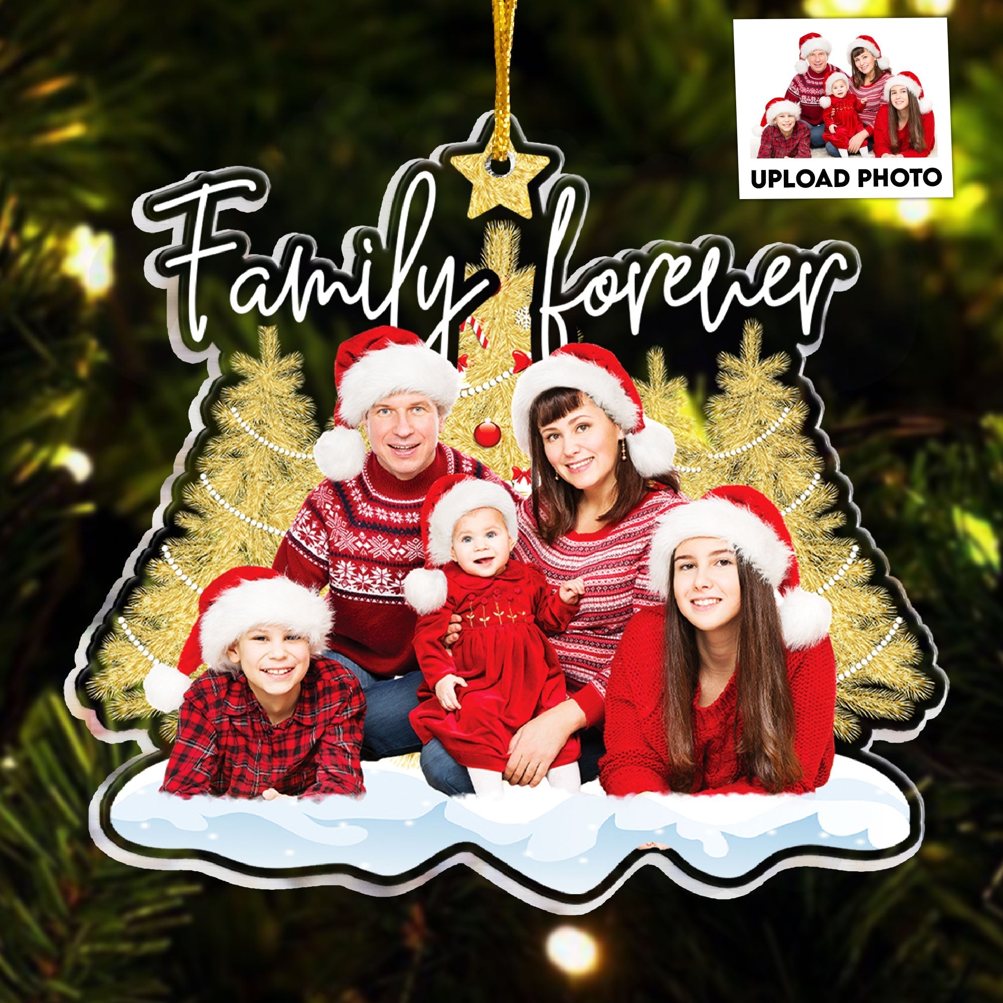 Family Is Forever - Personalized Acrylic Photo Ornament ORN0810