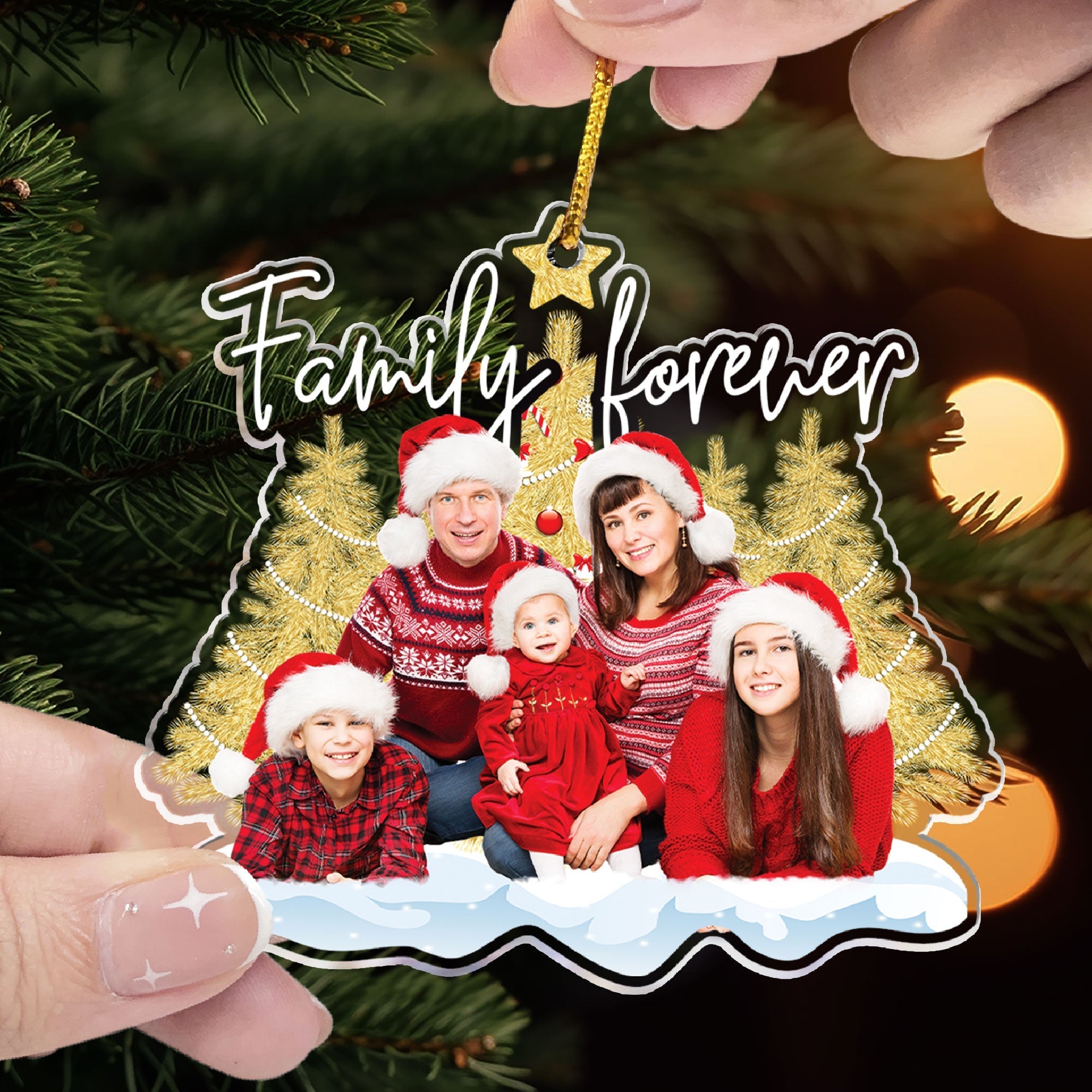 Family Is Forever - Personalized Acrylic Photo Ornament ORNA1210