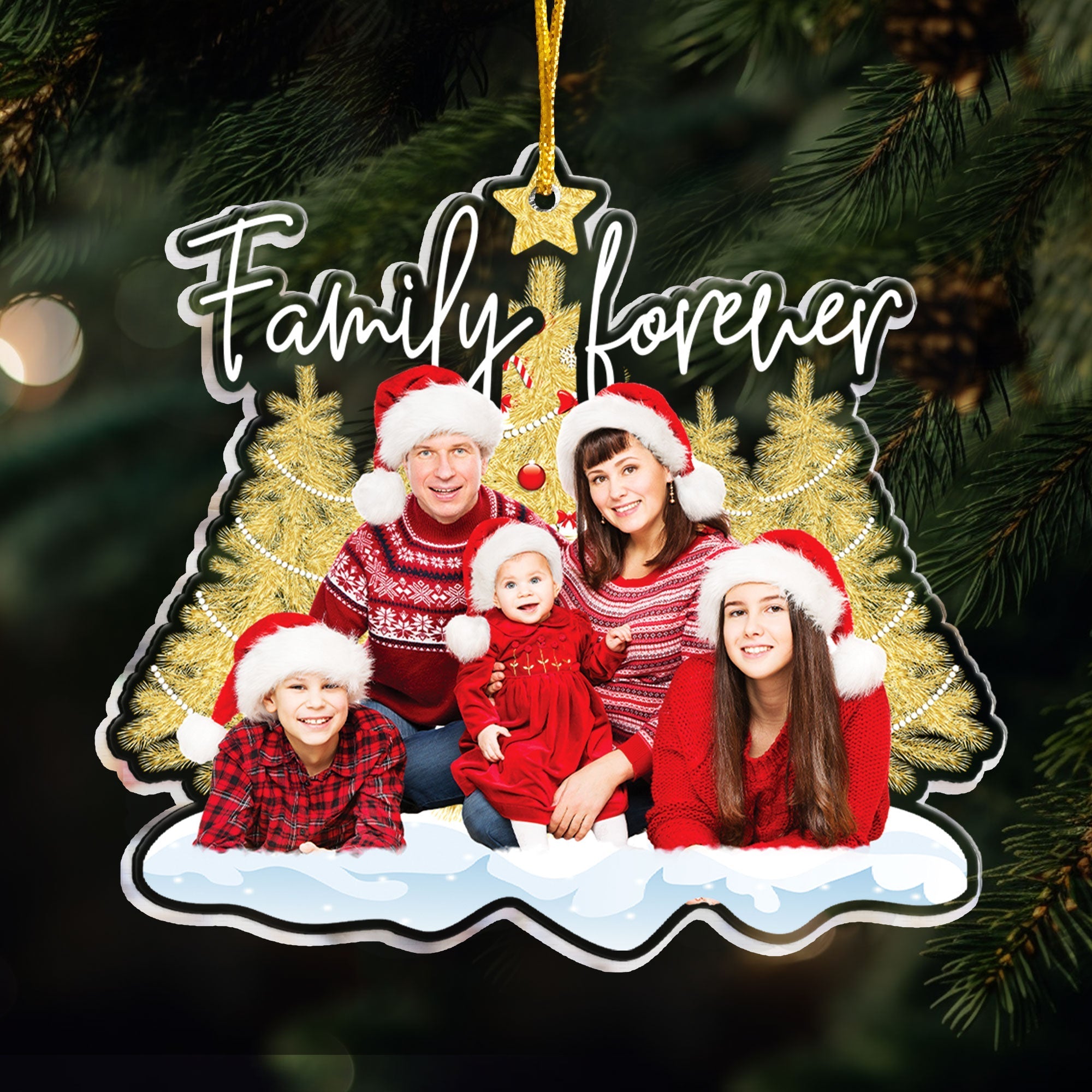 Family Is Forever - Personalized Acrylic Photo Ornament ORN0810
